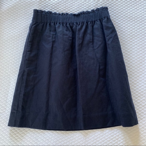J. Crew Factory Sidewalk Skirt • Linen Blend Navy - Picture 2 of 9